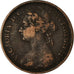 Monnaie, Grande-Bretagne, Victoria, 1/2 Penny, 1881, TB, Bronze, KM:754
