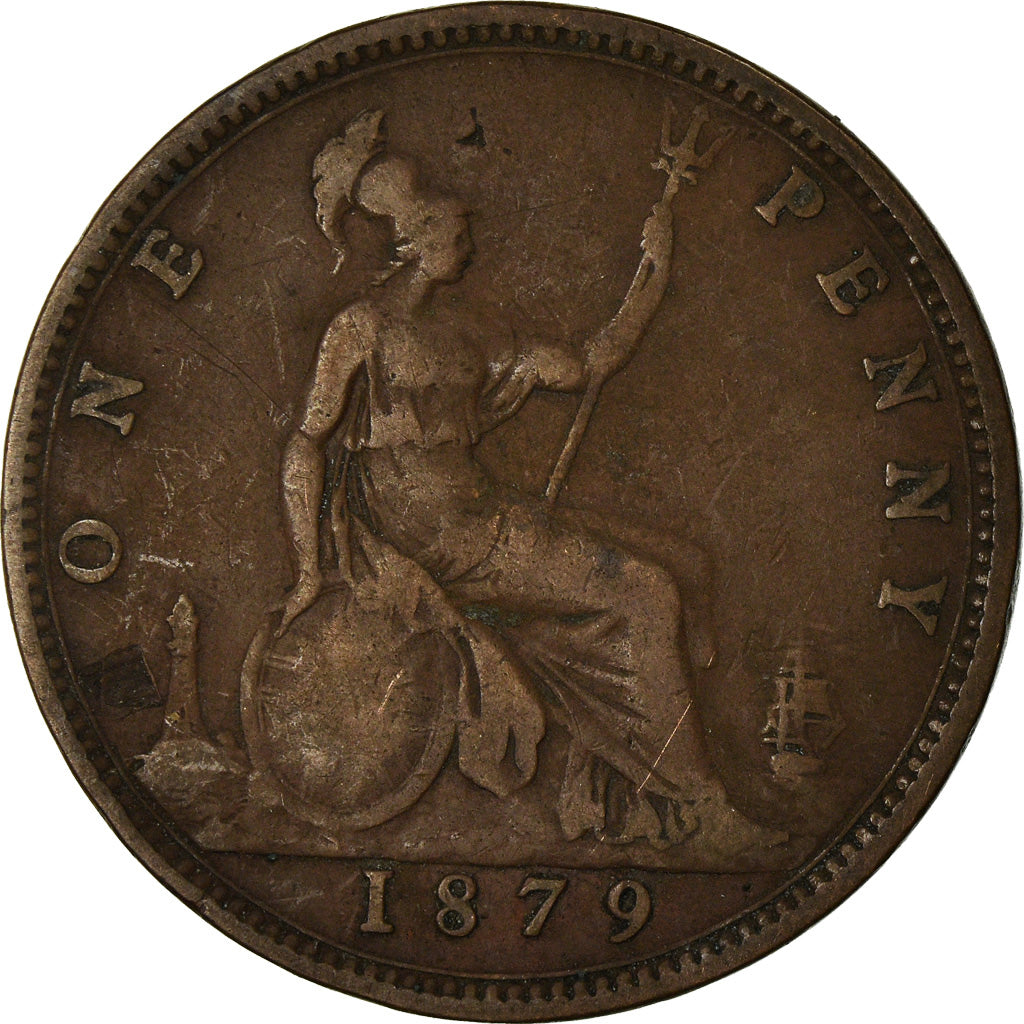 Coin, Great Britain, Victoria, Penny, 1879, VF(20-25), Bronze, KM:755
