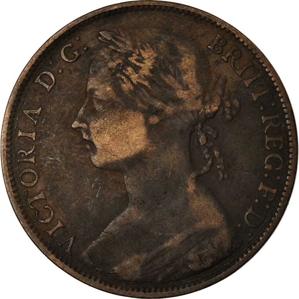 Coin, Great Britain, Victoria, Penny, 1884, VF(20-25), Bronze, KM:755