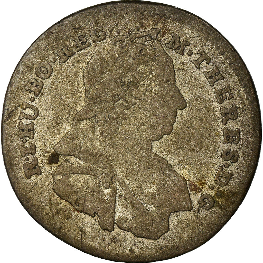 Coin, Austria, Maria Theresa, 3 Kreuzer, 1768, VF(20-25), Billon, KM:1996