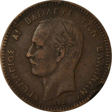 Coin, Greece, George I, 10 Lepta, 1882, VF(30-35), Copper, KM:55