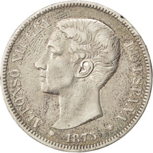 Coin, Spain, Alfonso XII, 5 Pesetas, 1875, EF(40-45), Silver, KM:671