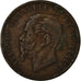 Moneta, Italia, Vittorio Emanuele II, 10 Centesimi, 1866, Strasbourg, MB+, Rame