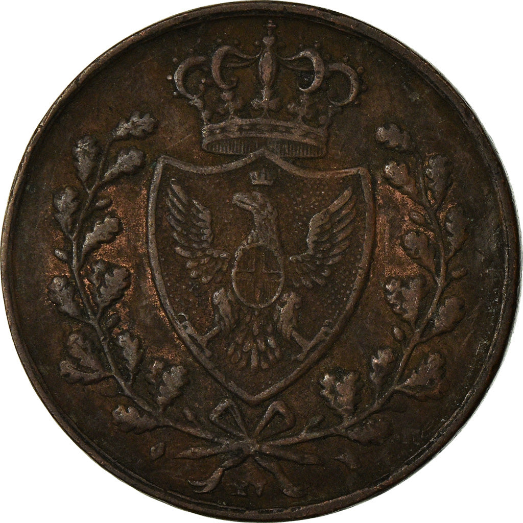 Munten, Italiaanse staten, SARDINIA, Carlo Felice, 5 Centesimi, 1826, Torino