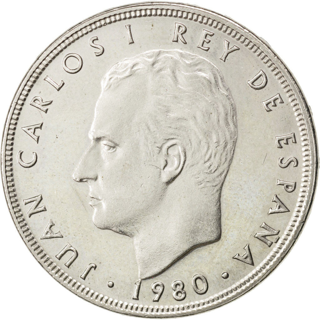 SPAIN, 100 Pesetas, 1980, KM #820, MS(60-62), Copper-Nickel, 17.27