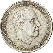 Spagna, Caudillo and regent, 100 Pesetas, 1966, BB+, Argento, KM:797