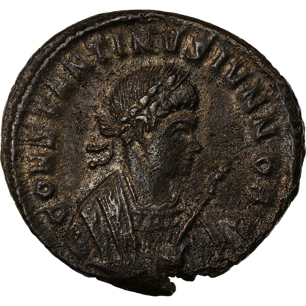 Moneta, Constantine II, Nummus, 322-323, Trier, SPL-, Rame, RIC:412