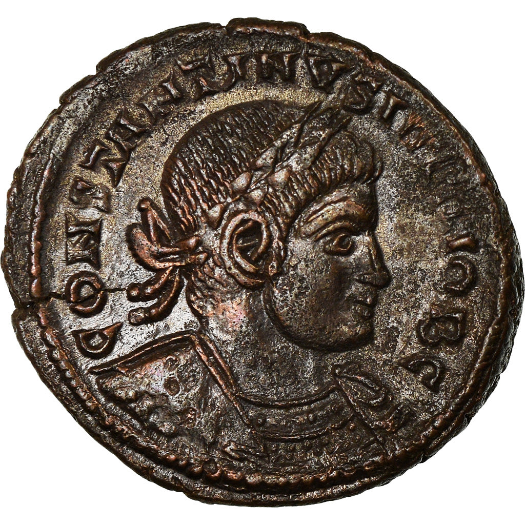 Monnaie, Constantin II, Nummus, Lyon, TTB+, Cuivre