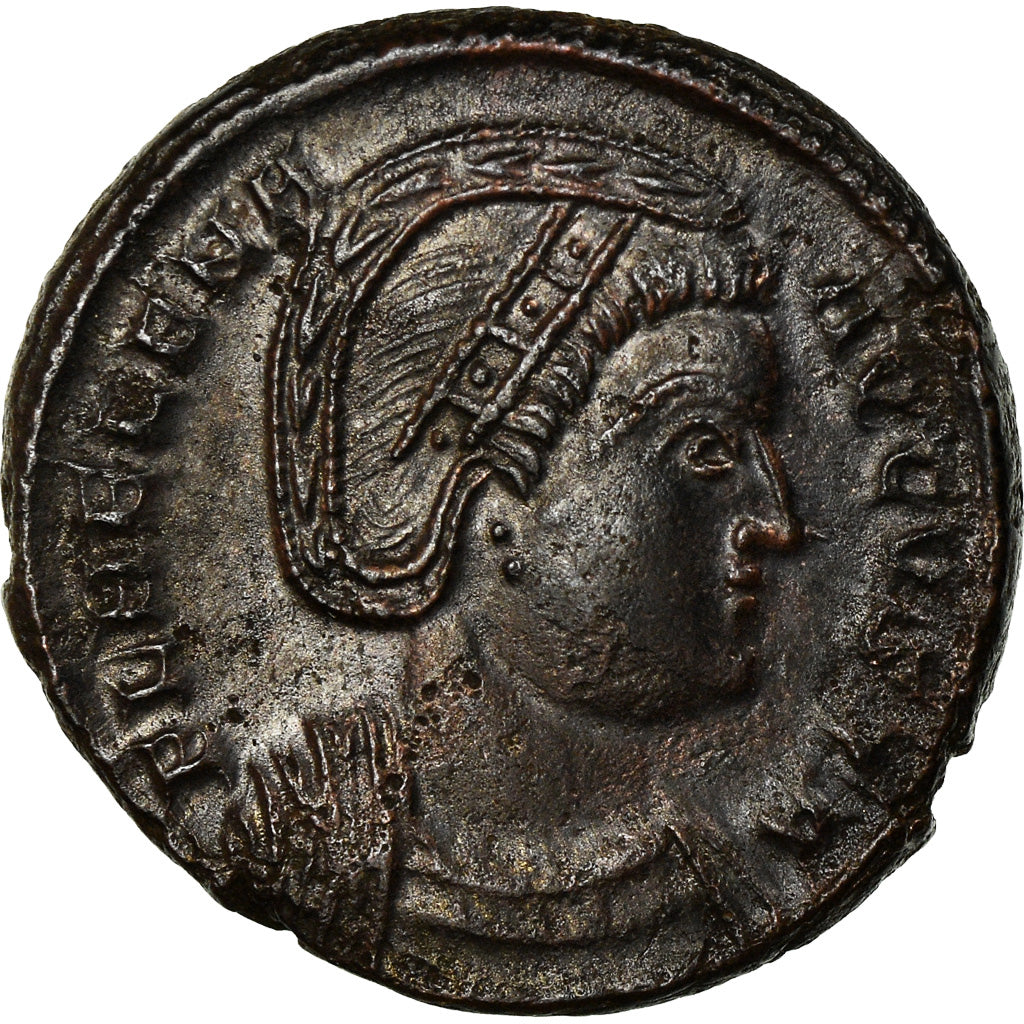 Coin, Helena, Nummus, 327-328, Trier, AU(50-53), Copper, RIC:508