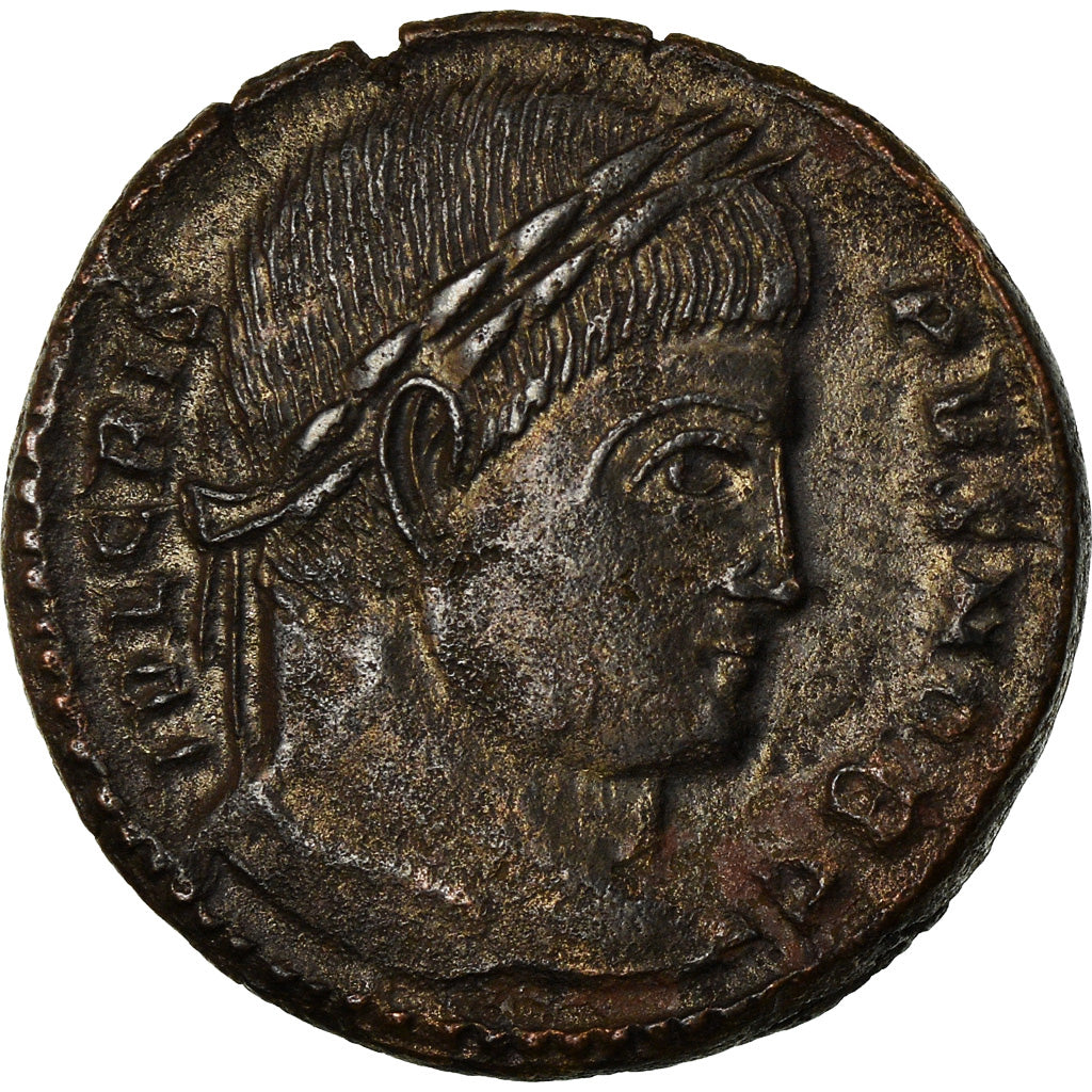 Coin, Crispus, Nummus, 323-324, Trier, AU(55-58), Copper, RIC:431