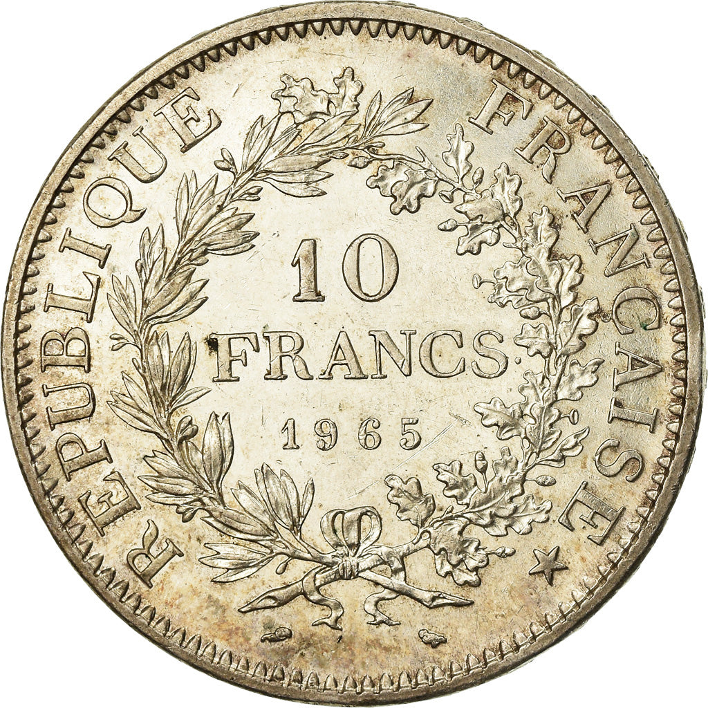 Coin, France, Hercule, 10 Francs, 1965, Paris, AU(55-58), Silver, KM:932
