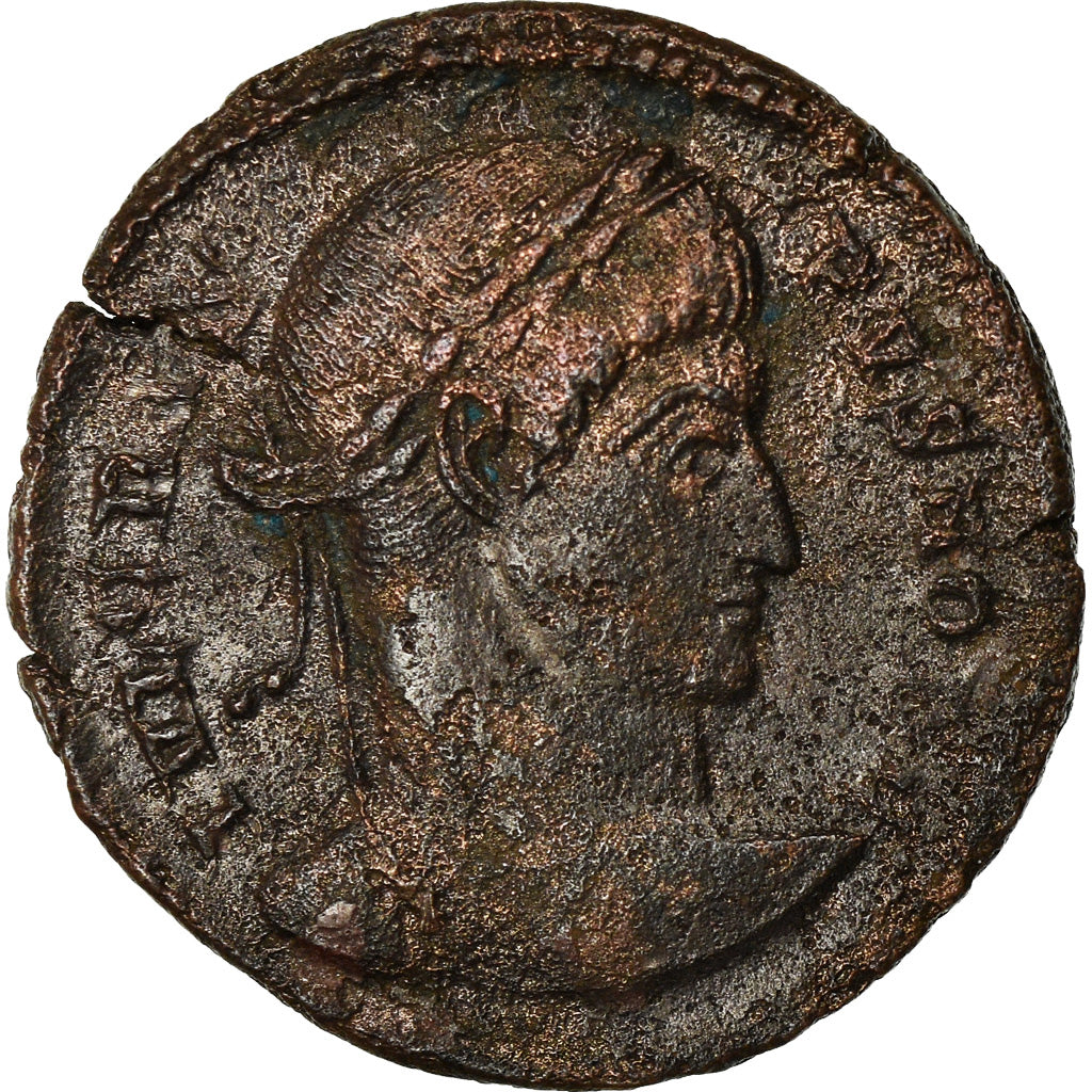 Coin, Crispus, Nummus, 323-324, Trier, AU(50-53), Copper, RIC:440