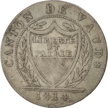 SWISS CANTONS, Batzen-10 Rappen, 1814, KM #8, VF(20-25), Billon, 2.31