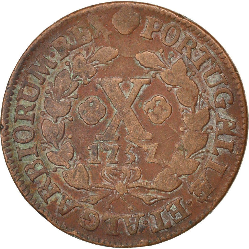Portugal, Joseph I, X Reis 1757, KM 243.1
