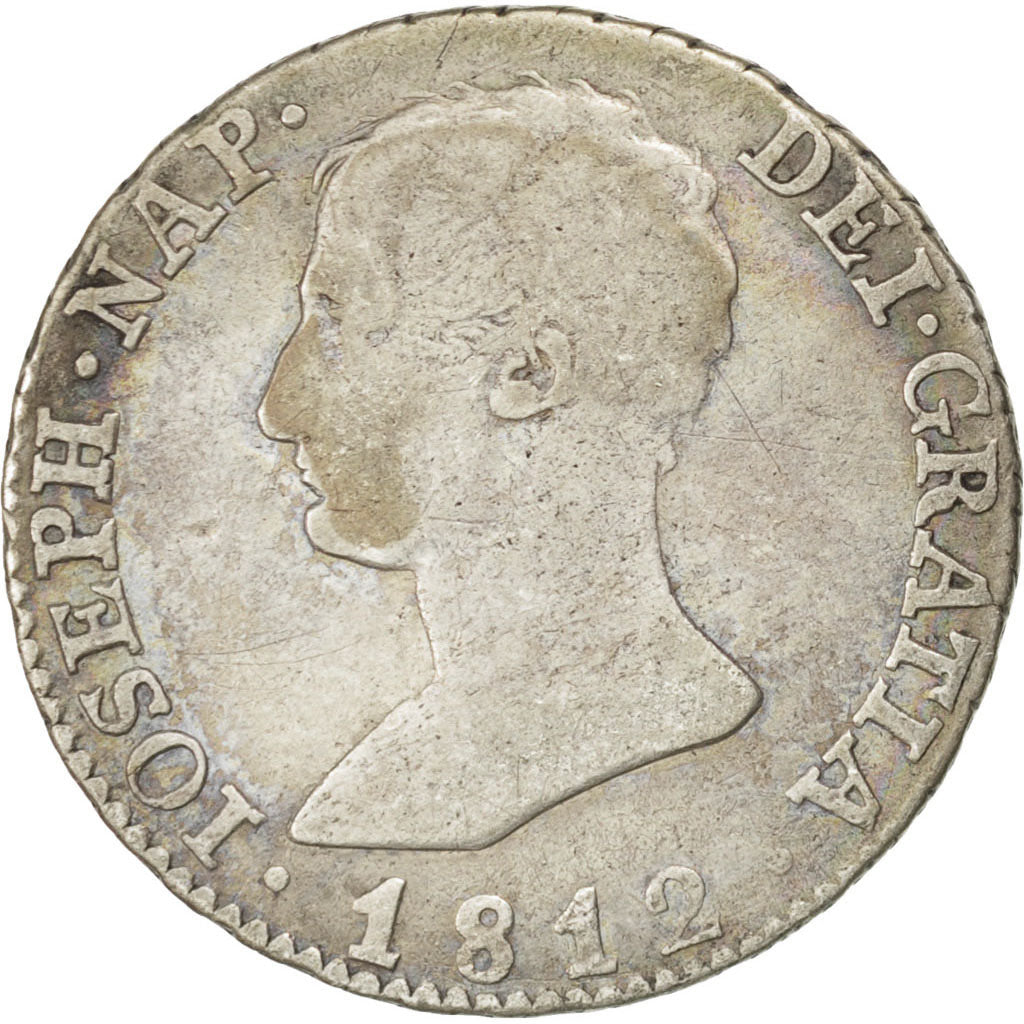 Spain, 4 Réales, 1812, KM #540.1, VF(20-25), Silver, 5.76