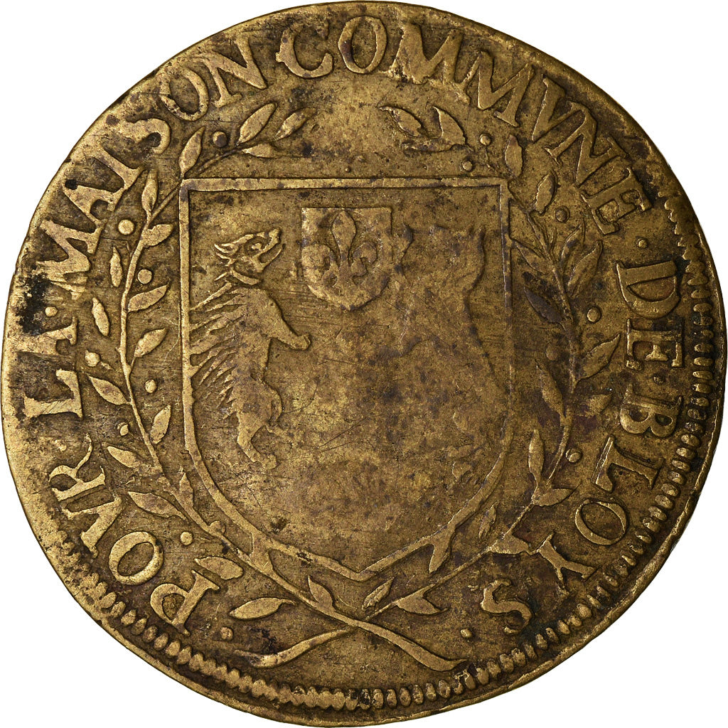 France, Token, Maison commune de Blois, VF(30-35), Brass