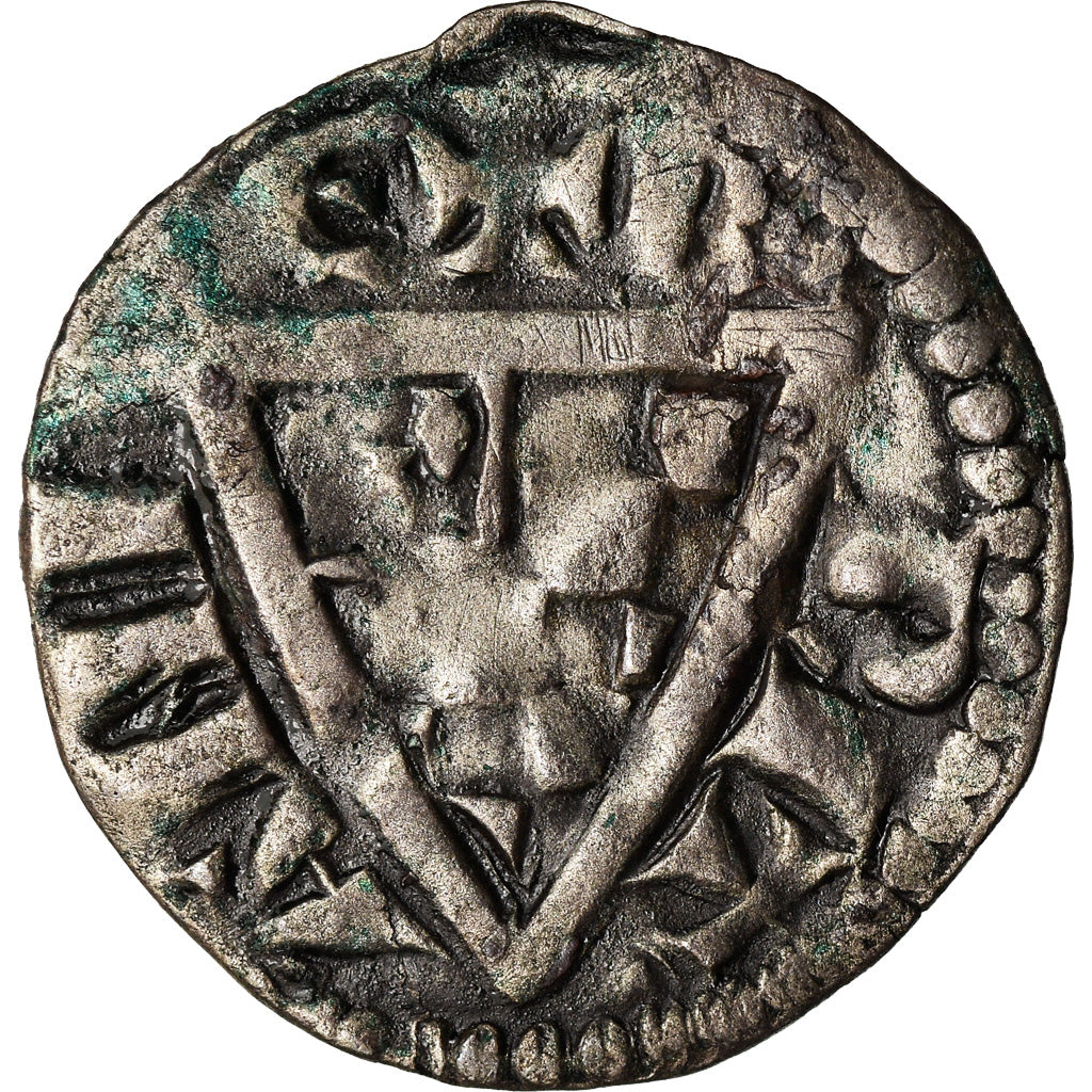 Coin, France, Bretagne, Jean I le Roux, Denarius, c. 1250, VF(30-35), Billon