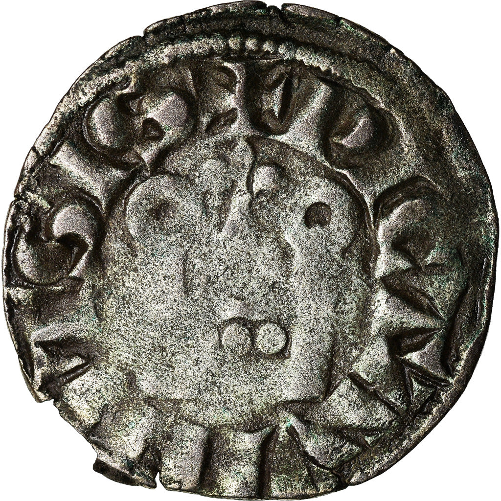 Moneta, Francja, Poitou, Alphonse de France, Denarius, Montreuil-Bonnin