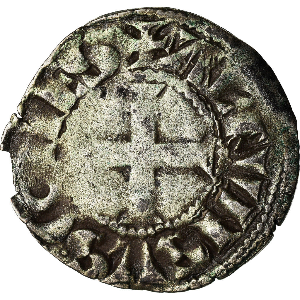 Moneta, Francja, Poitou, Alphonse de France, Denarius, Montreuil-Bonnin