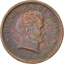 CHILE, 20 Centavos, 1943, KM #177, VF(30-35), Copper, 18, 2.96