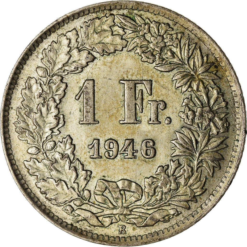 Münze, Schweiz, Franc, 1946, SS, Silber, KM:24