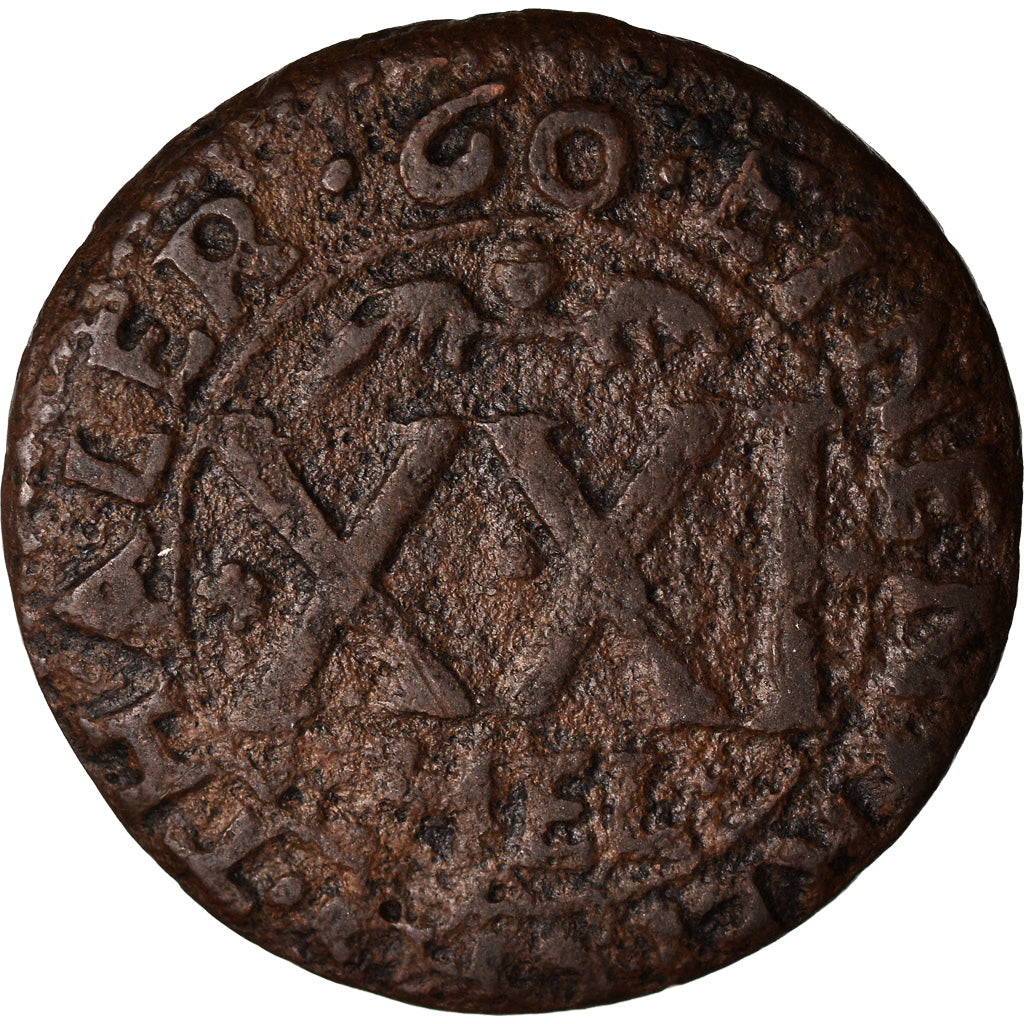 Coin, German States, BOCHOLT, 21 Heller, 1762, EF(40-45), Copper, KM:25
