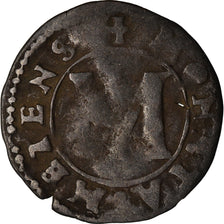 Coin, France, LORRAINE, Liard, 1/4 bugne, 1593, Metz, VF(20-25), Billon