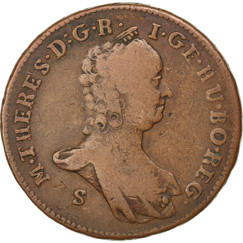 HUNGARY, Poltura, 1763, Schm, KM #377.3, VF(30-35), Copper, 14.74