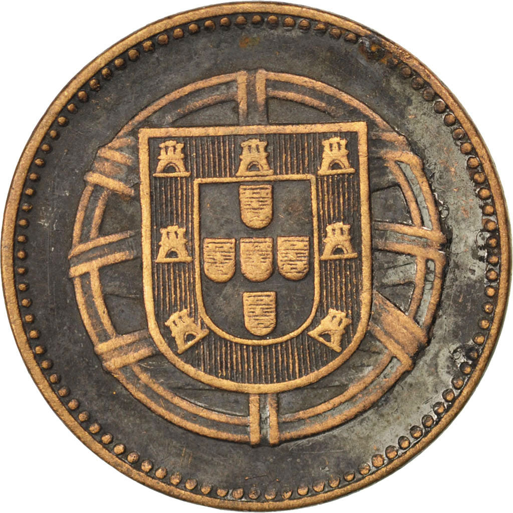 PORTUGAL, 2 Centavos, 1918, KM #568, VF(30-35), Bronze, 5.03