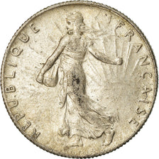 Moneta, Francja, Semeuse, 50 Centimes, 1918, Paris, AU(55-58), Srebro, KM:854