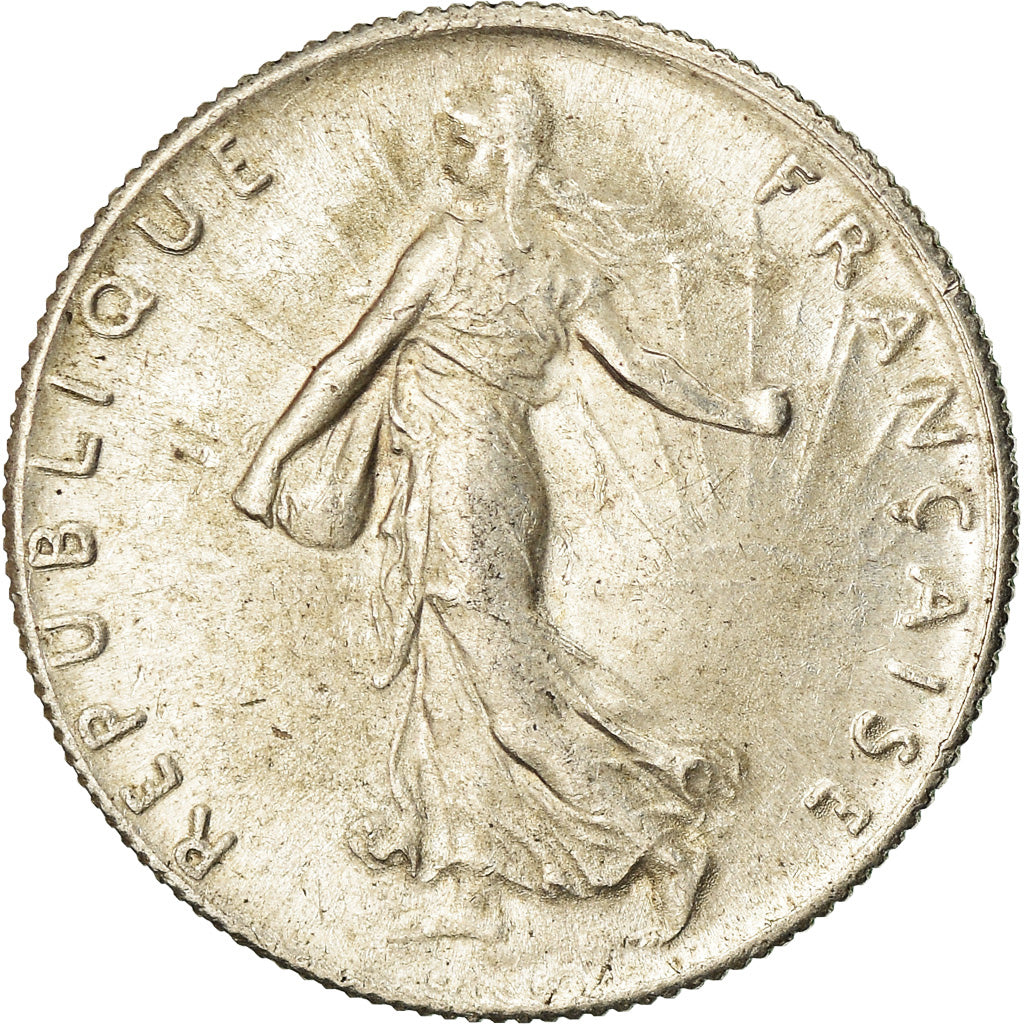 Coin, France, Semeuse, 50 Centimes, 1918, Paris, AU(55-58), Silver, KM:854, Le