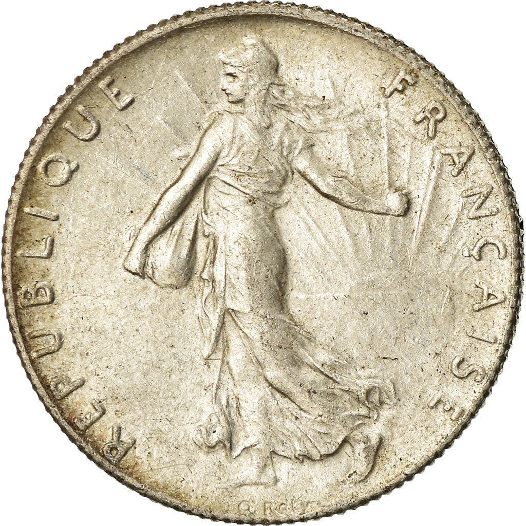 Moneta, Francia, Semeuse, 50 Centimes, 1919, Paris, SPL-, Argento, KM:854