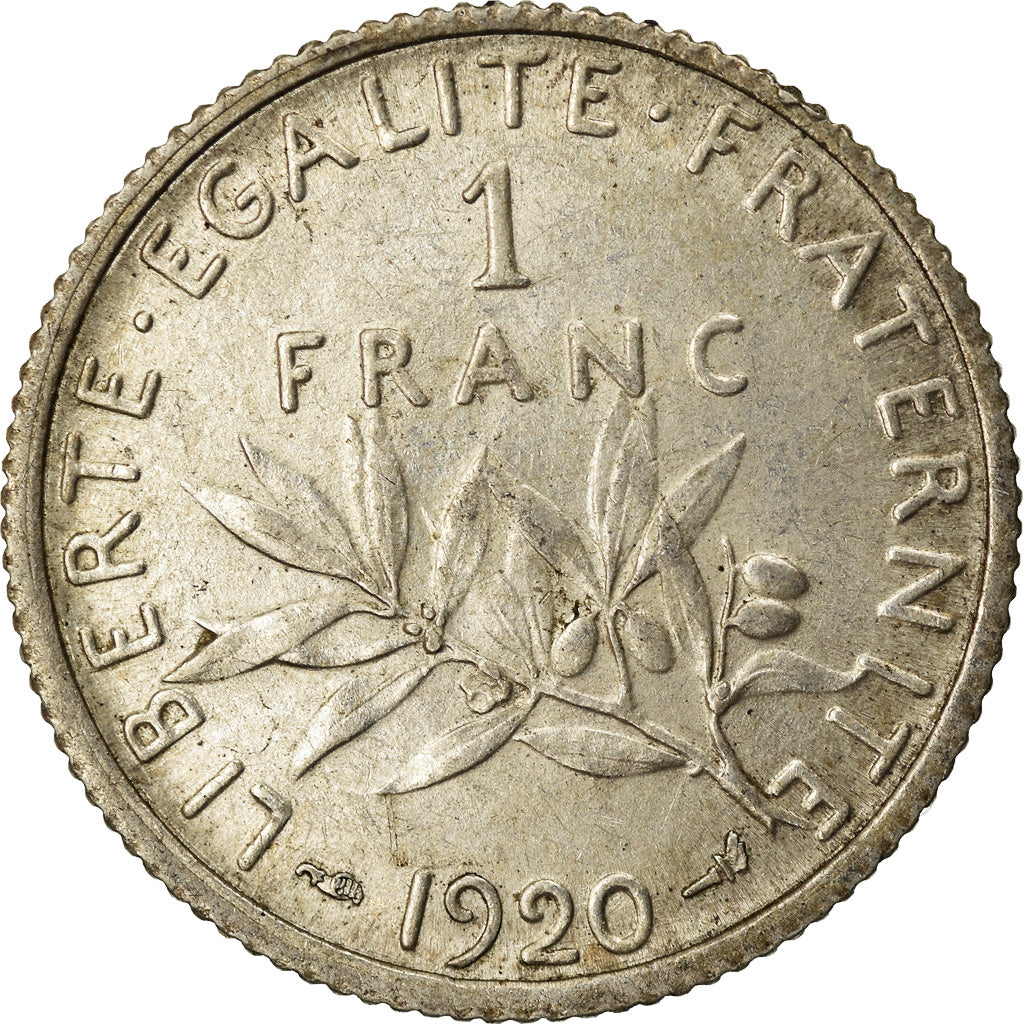 Monnaie, France, Semeuse, Franc, 1920, Paris, SUP, Argent, Gadoury:467, KM:844.1