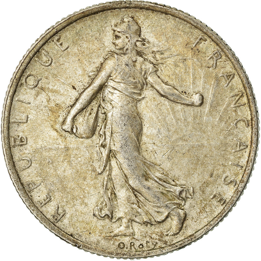 Coin, France, Semeuse, 2 Francs, 1917, Paris, EF(40-45), Silver, KM:845.1
