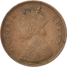 INDIA-BRITISH, 1/4 Anna, 1862, KM #467, EF(40-45), Copper, 25.18, 6.62