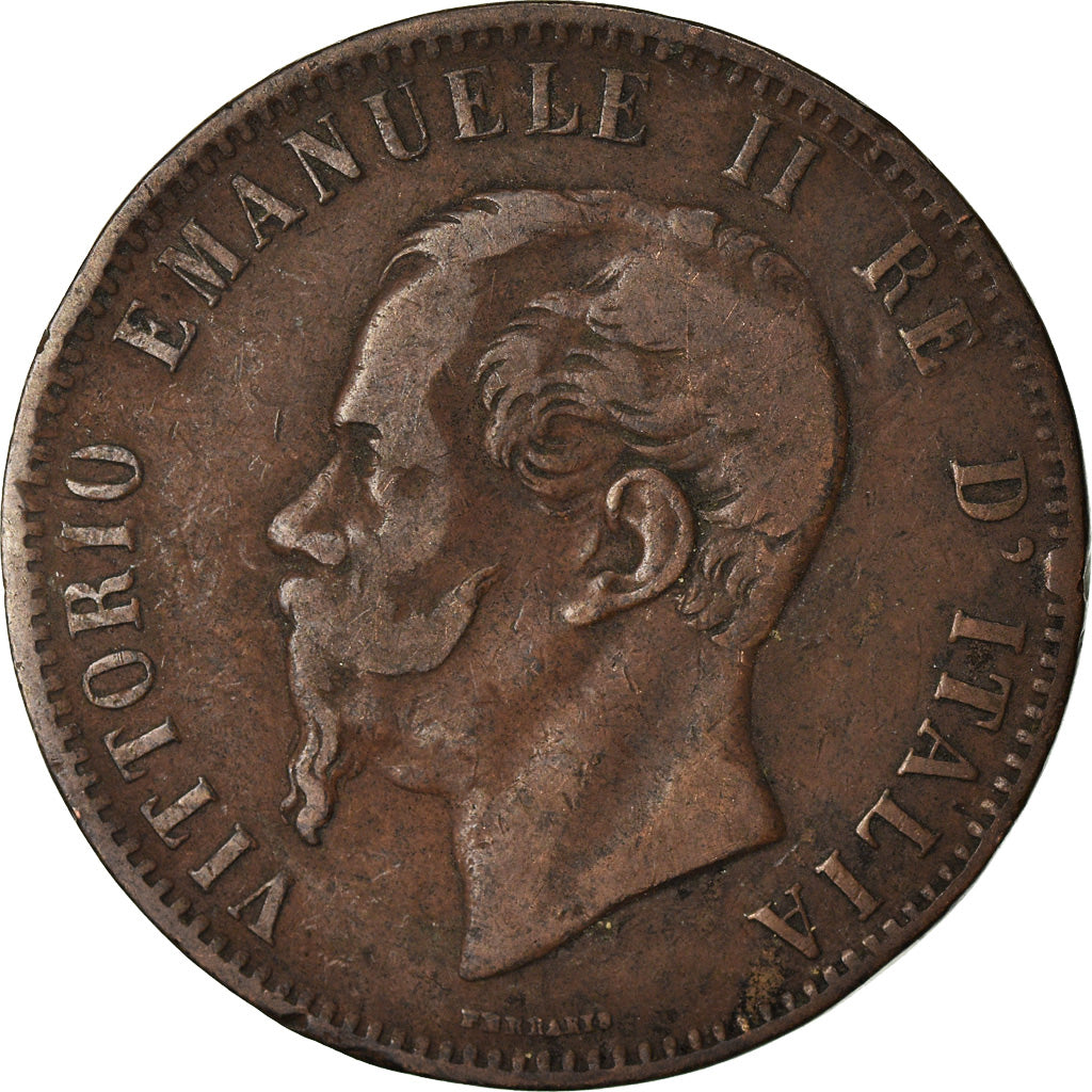 Monnaie, Italie, Vittorio Emanuele II, 10 Centesimi, 1866, Strasbourg, TB+