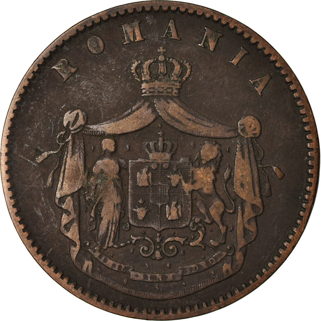 Coin, Romania, Carol I, 10 Bani, 1867, VF(20-25), Copper, KM:4.2