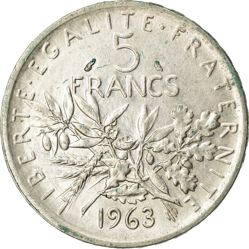 Coin, France, Semeuse, 5 Francs, 1963, Paris, EF(40-45), Silver, KM:926