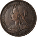 Coin, Great Britain, Victoria, 1/2 Penny, 1896, EF(40-45), Bronze, KM:789