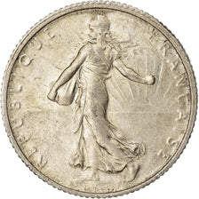 Coin, France, Semeuse, Franc, 1916, Paris, AU(50-53), Silver, KM:844.1