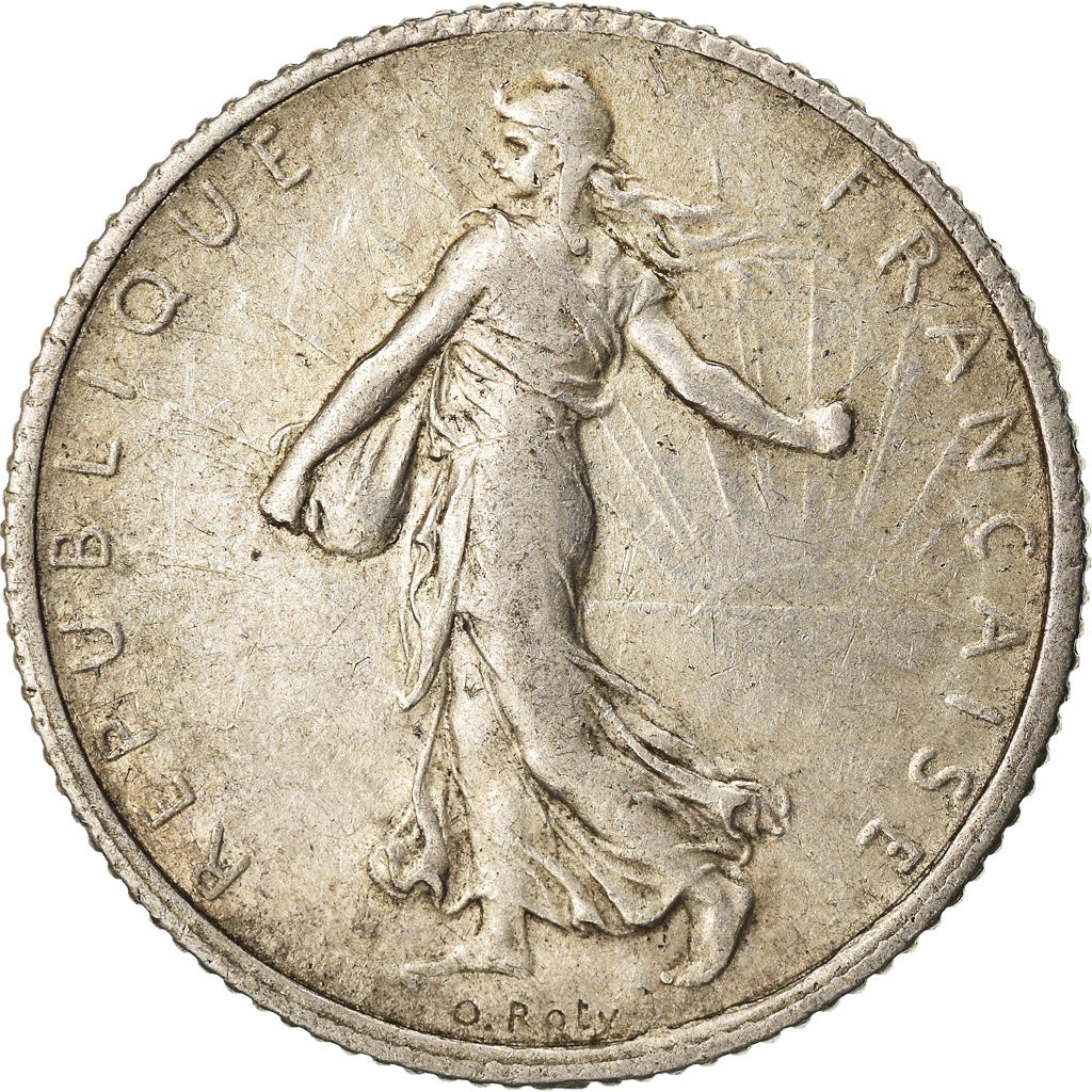 Coin, France, Semeuse, Franc, 1918, Paris, EF(40-45), Silver, KM:844.1