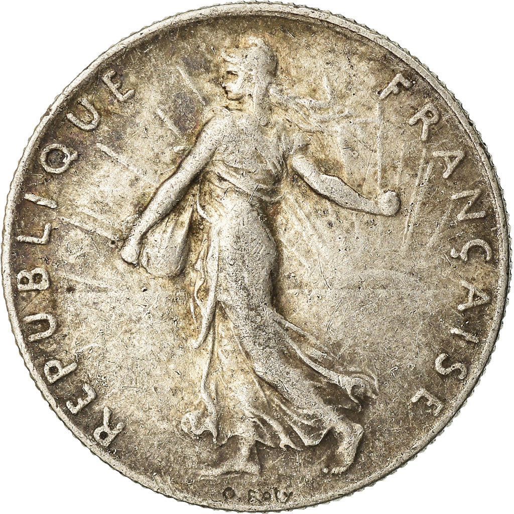 Moneta, Francia, Semeuse, 50 Centimes, 1914, Paris, BB, Argento, KM:854