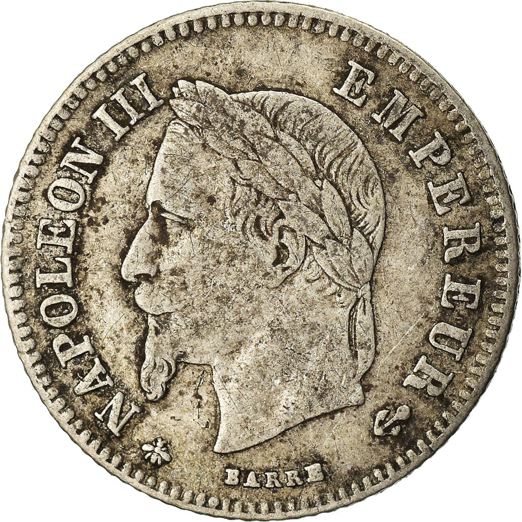 Moneta, Francja, Napoleon III, Napoléon III, 20 Centimes, 1864, Paris