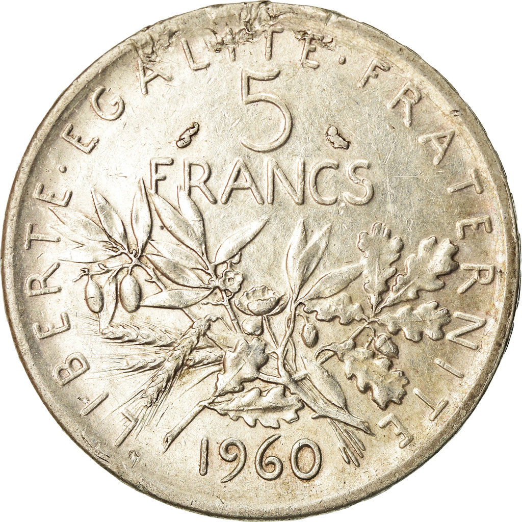 Coin, France, Semeuse, 5 Francs, 1960, Paris, EF(40-45), Silver, KM:926