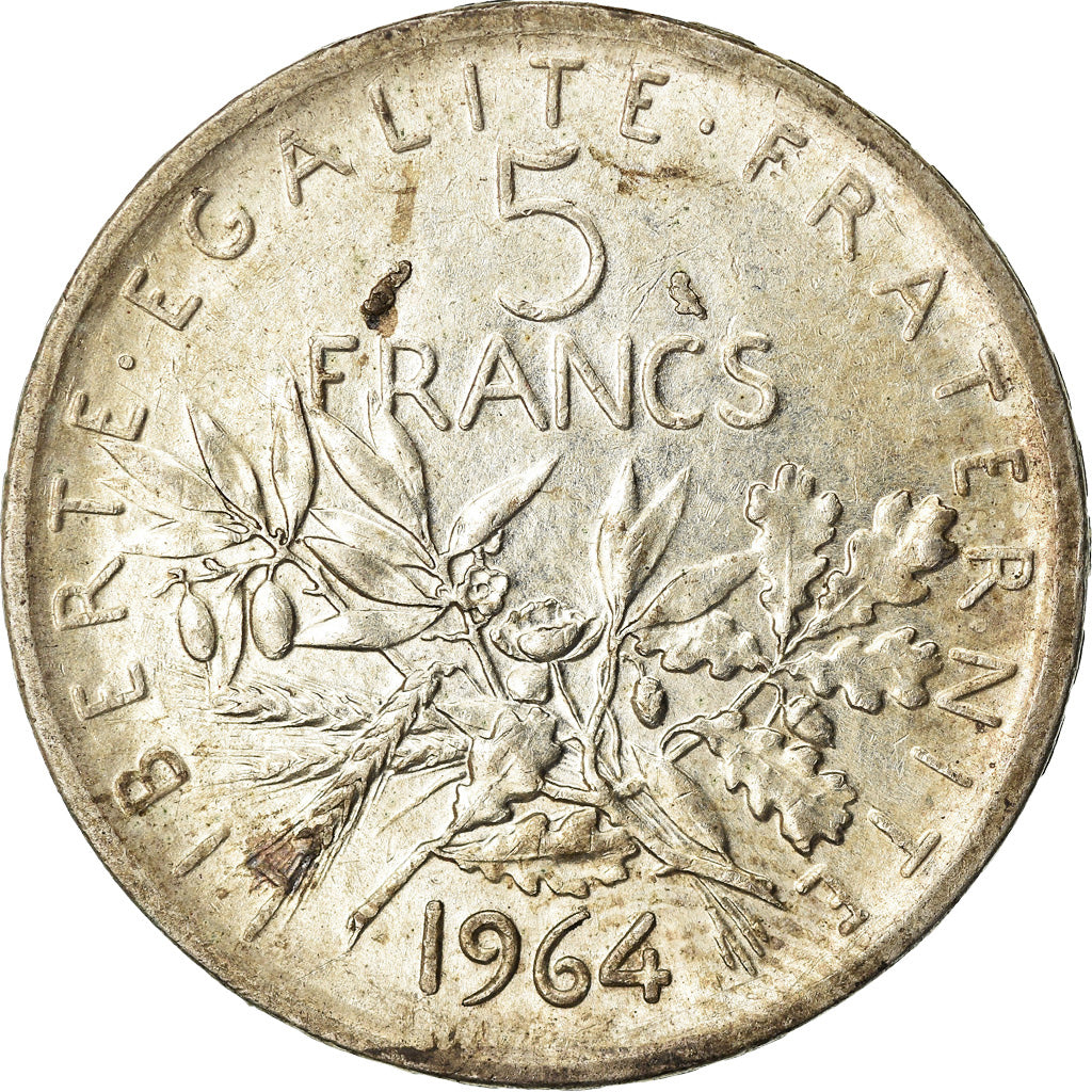 Coin, France, Semeuse, 5 Francs, 1964, Paris, EF(40-45), Silver, KM:926