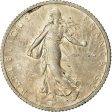 Coin, France, Semeuse, Franc, 1917, Paris, AU(55-58), Silver, KM:844.1
