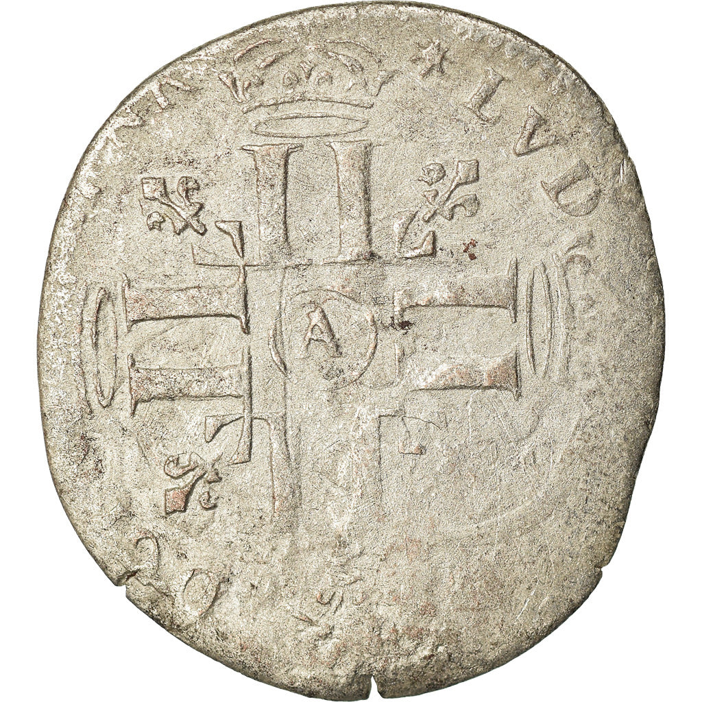 Monnaie, France, Louis XIV, Sol de 15 deniers ou quinzain, 15 Deniers, 1693