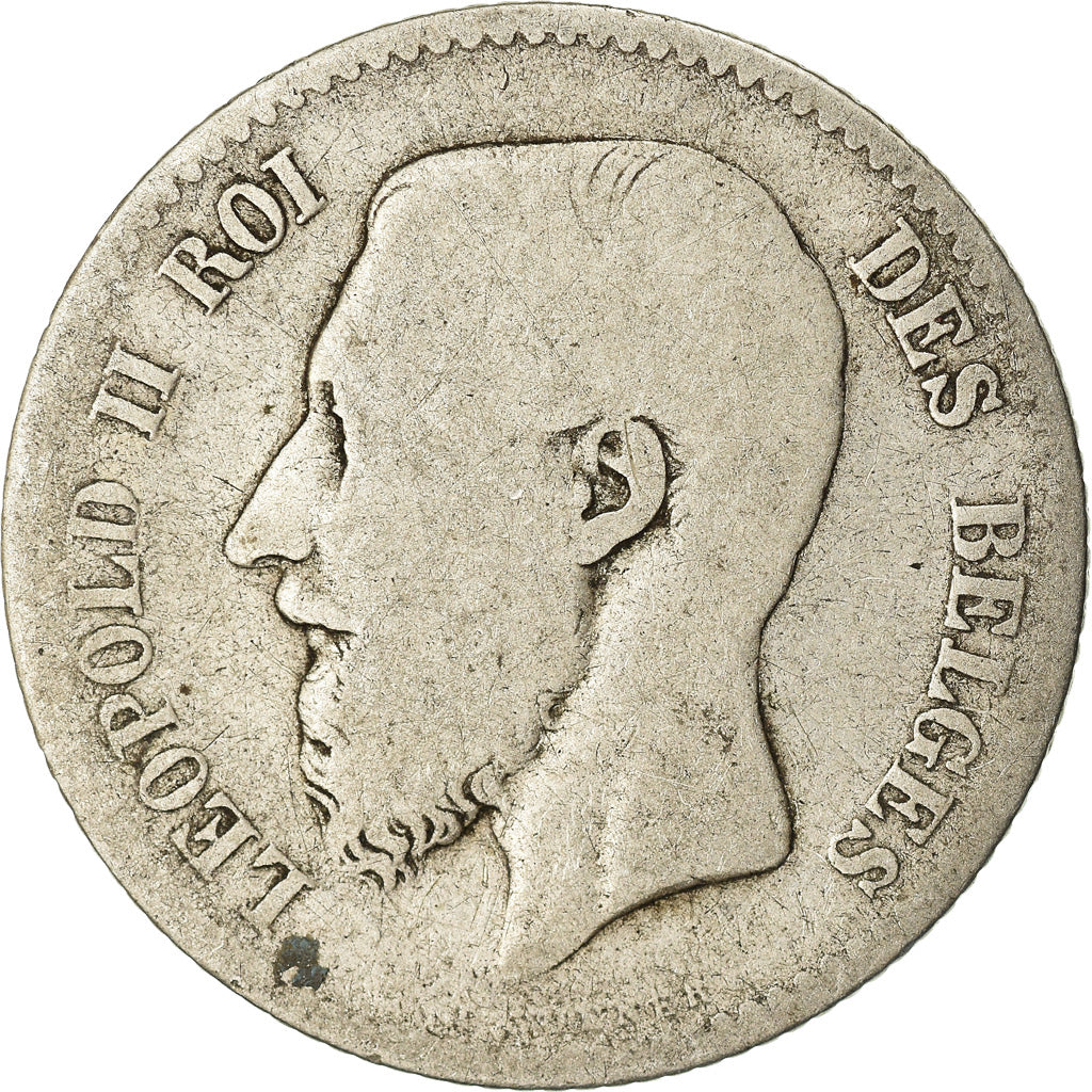 Münze, Belgien, Leopold II, Franc, 1867, SGE+, Silber, KM:28.1