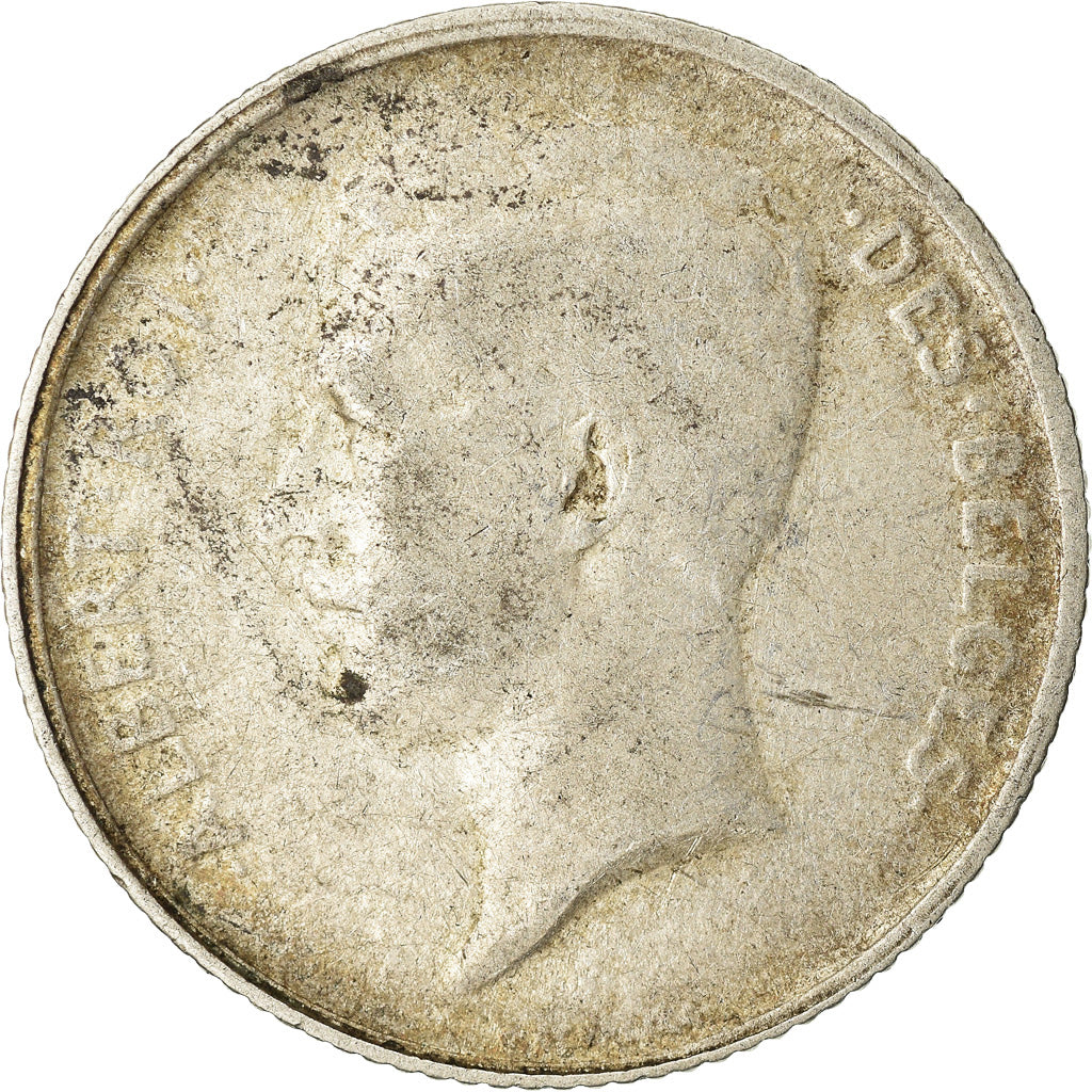Moneta, Belgio, Albert I, Franc, 1910, MB, Argento, KM:72