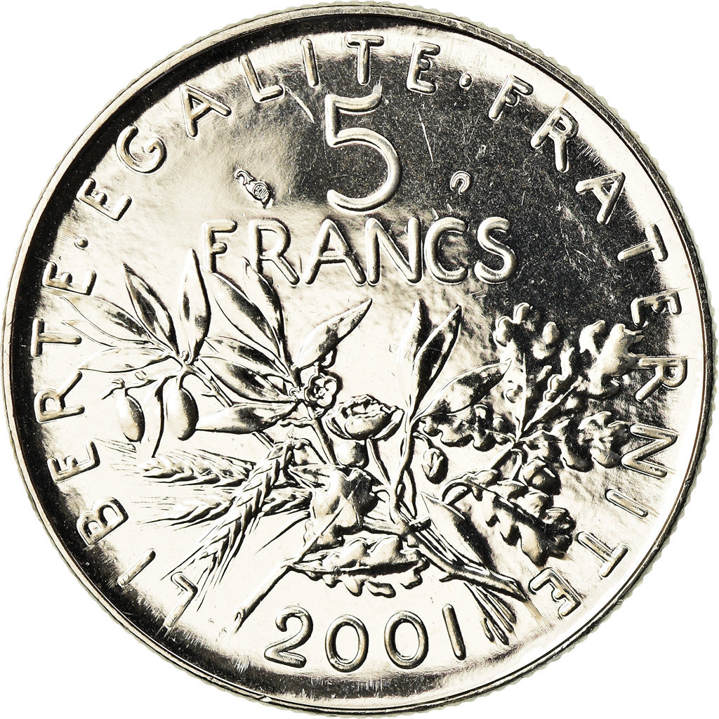 Coin, France, Semeuse, 5 Francs, 2001, Paris, BU, MS(65-70), Silver, KM:1309